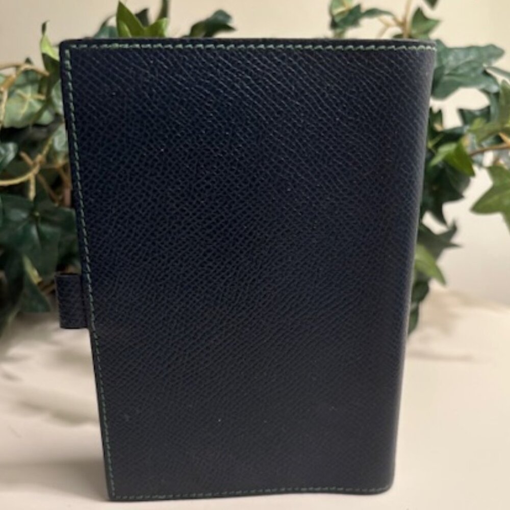 💙💚Hermès Carnet Mini à Crochets-Bleu Marine / Vert Anis – Epsom Leather-UNISEX - Picture 2 of 9